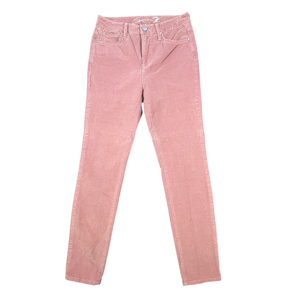 Seven7 Pink Ultra High Rise Skinny Corduroy Pants Womens Size 6